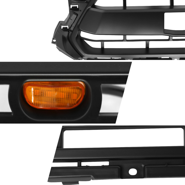 Front Grille Fit For Toyota Tacoma Trd Pro 2012 2013 2014 2015 2nd Gen Grill With Amber Lights Matte Black