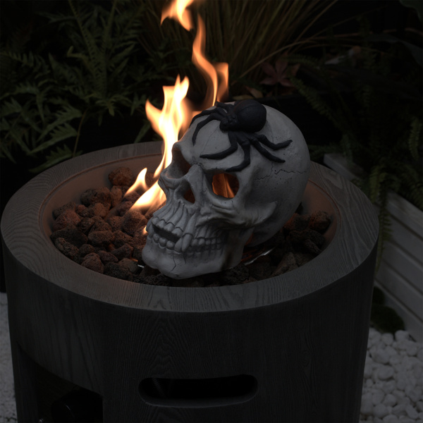 Demon Skull,Suitable for Outdoor Fireplace and Fire Pit, Halloween Decoration 