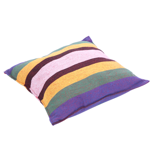 Distinctive Cotton Canvas Hanging Rope Chair with Pillows Rainbow