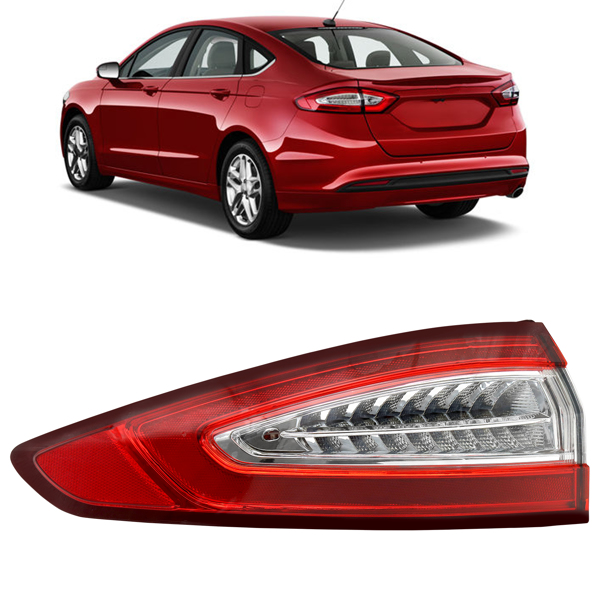 LED Tail Light Fit For 2013 2014 2015 2016 Ford Fusion S SE, Outer Rear Brake lamp, Left/Driver Side, Bulbs Not Included