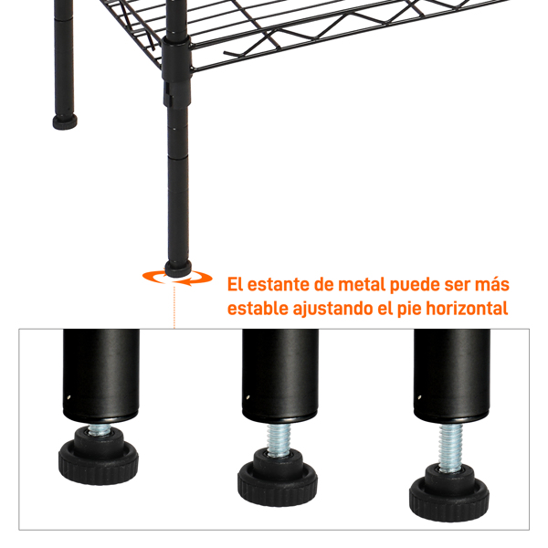 Changeable Assembly Floor Standing Carbon Steel Storage Rack Black