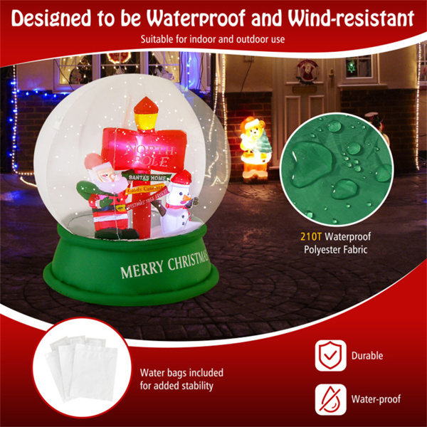 4 Feet Christmas Inflatable Snow Globe Christmas Decoration