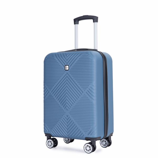 2Piece Luggage Sets ABS Lightweight Suitcase , Spinner Wheels,  (20/14) BLUE