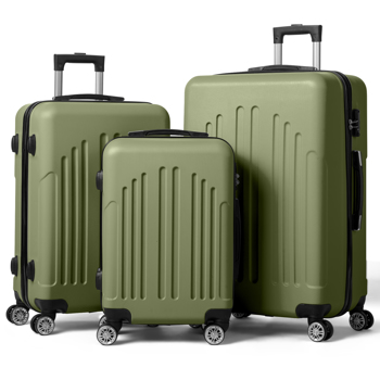 FCH Curved Vertical Stripe 3-in-1 Trolley Case - Gray-green