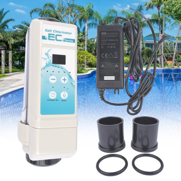 Complete Salt Water Pool Chlorine Generator System 12G/H 16,000 gals Chlorinator