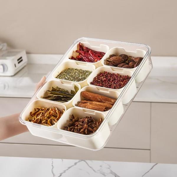 1pc food grade food preservation box, refrigerator storage box, leak proof portable sealed storage box, used for meat, fruits and vegetables, kitchen storage box and storage, kitchen accessories