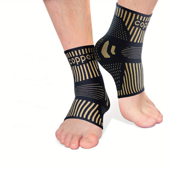 COPPER Ankle Brace Compression Support Sleeve for Injury Recovery, Joint Pain. Plantar Fasciitis Foot Socks with Arch Support, Eases Swelling, Heel Spurs, Achilles Tendon