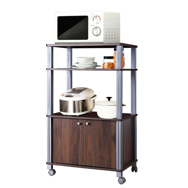 Multi functional kitchen storage rack Walnut