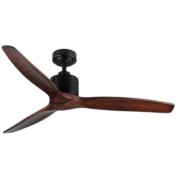 52" Farmhouse Rustic Ceiling Fan with Integrated LED and Remote Control