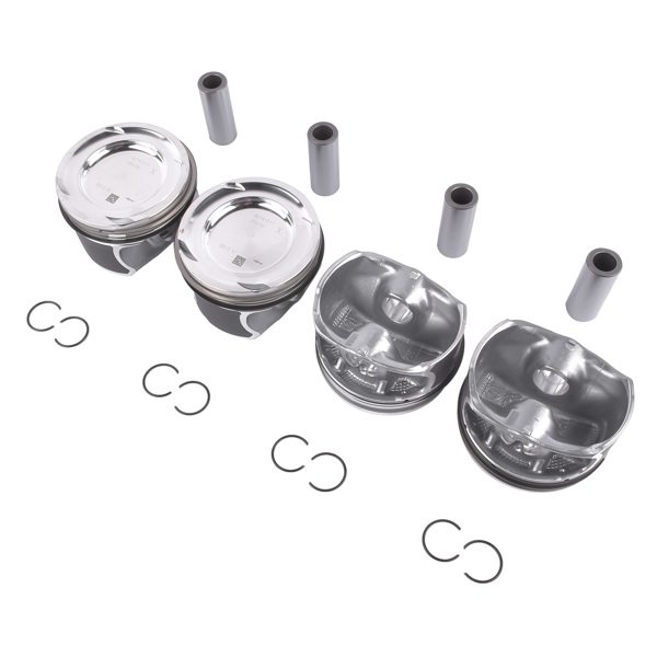 4Pcs Pistons Set for Mercedes C200 C250 C300 C350e E200 E300 GLC300 SLC300 2014-2019 2.0L 2740300417 2740300117