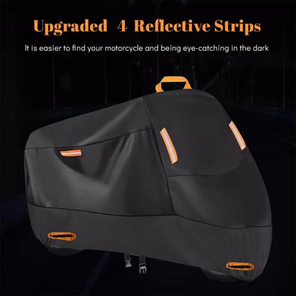 Waterproof Heavy Duty 2XL Motorcycle Cover For Winter Outside Storage Snow Rain