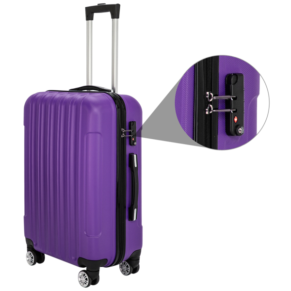 3-in-1 Multifunctional Large Capacity Traveling Storage Suitcase Luggage Set Purple