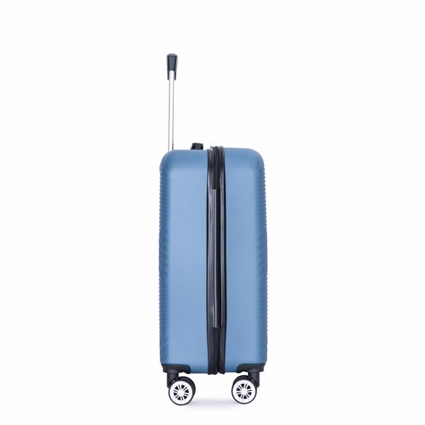 2Piece Luggage Sets ABS Lightweight Suitcase , Spinner Wheels,  (20/14) BLUE