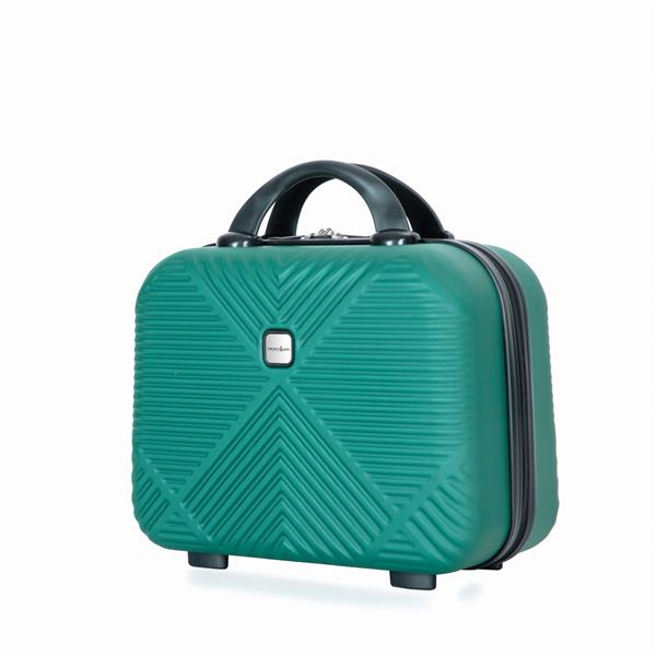 2Piece Luggage Sets ABS Lightweight Suitcase , Spinner Wheels,  (20/14) DARK GREEN