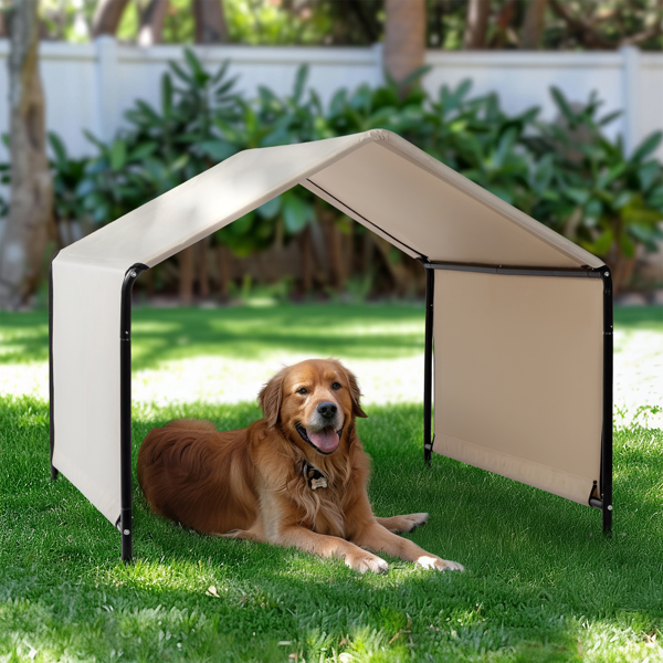 4*4*3.3FT Dog Tent Creamy White