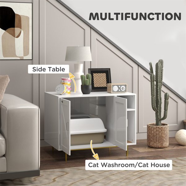 Cat Litter Box Enclosure End Side Table 