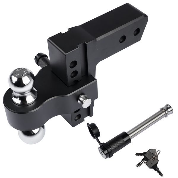 Trailer Hitch Ball Mount Fits 2.5-Inch Receiver, 2-Inch and 2-5/16-Inch Balls