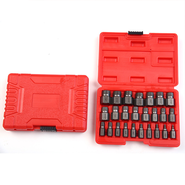 25 Piece Steel Durable Screw Extractor Kit, Easy To Remove Damaged Bolts and Screws - Extractor Removal Tool