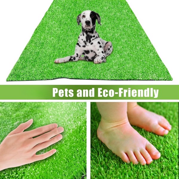 Artificial turf, professional dog mat large turf outdoor carpet terrace pet lawn, artificial carpet with drainage holes, 3.28FT * 6.56FT