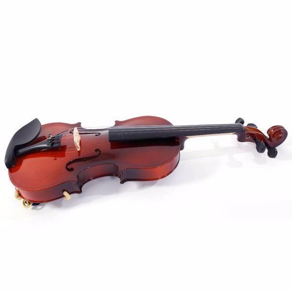 Glarry GV100 1/8 Acoustic Solid Wood Violin Case Bow Rosin Strings Shoulder Rest Tuner Natural