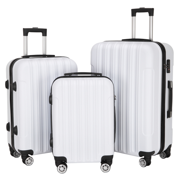 3-in-1 Multifunctional Large Capacity Traveling Storage Suitcase White