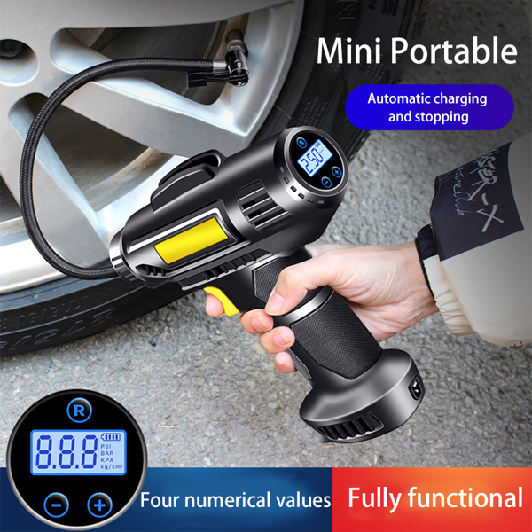 Car Inflator Pump Wireless Portable Inflator Intelligent Digital Display Tire Inflator Pump Fast Inflator - Christmas Gift