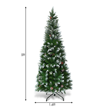 5 Feet Artificial Christmas Tree with Pine Cones