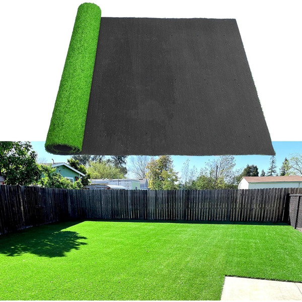 Artificial turf, professional dog mat large turf outdoor carpet terrace pet lawn, artificial carpet with drainage holes, 3.28FT * 32.8FT