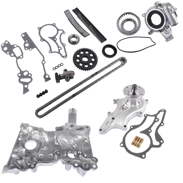 Timing Chain Kit+Cover+Oil & Water Pump for Toyota Pickup 4Runner Celica 2.4L L4