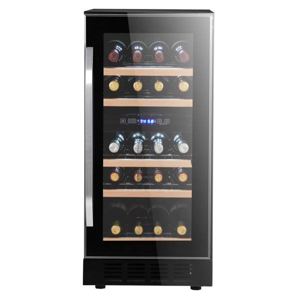 ZOKOP Dual Zone Wine and Beverage Refrigerator, 26 Bottle Wine Fridge with Independent Temperature Control & Glass Door, Built-in/Freestanding/Under Counter Wine Cooler Chiller for Wine Champagne Beer