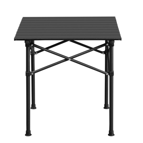 Portable Folding Camping Table for 2-4 Persons, Ultralight Collapsible Table Outdoor Camp Table for Travel Hiking Backyard BBQ Party, 20x20 in, Black