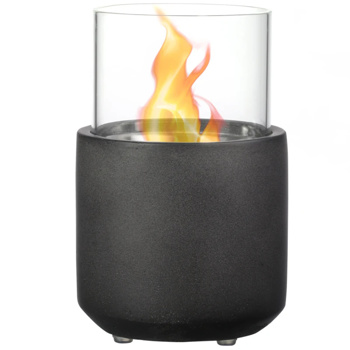 Dark Grey Mini Tabletop Fireplace