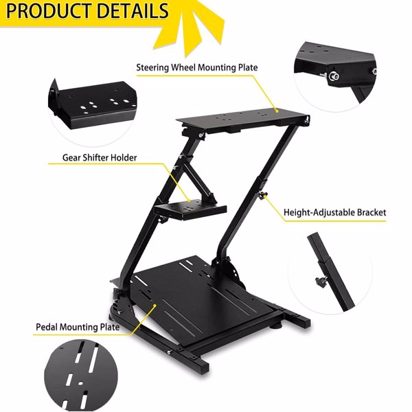 Lenkradständer für Logitech G25 G27 G29 G920 G923, Lenkrad Gaming Wheel Stand mit Schalthebelhalterung, Faltbar Stand Racing für thrustmaster T300Rs T300Gt T150Rs Xbox PS5 PS4 PC