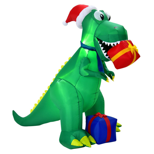 6 Feet Christmas Inflatable Dinosaur Christmas Decoration