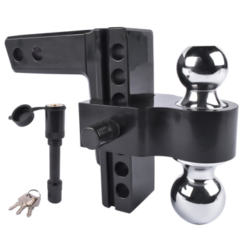 Adjustable Trailer Hitch, Fits 2\\" Receiver, 6-Inch Drop/Rise Aluminum Drop Hitch