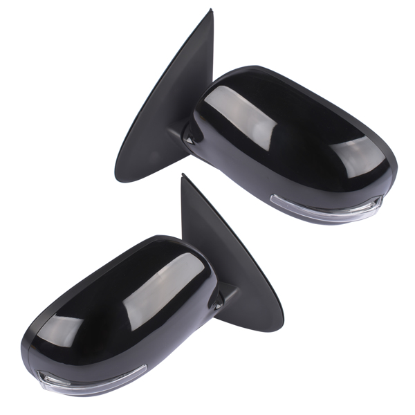 2pcs Black Left+ Right Door Mirror Power Heated For 14-19 Mitsubishi Outlander 7632B354 7632B353