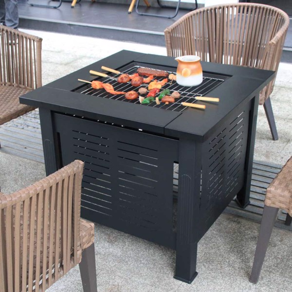 Grill over stove tea cooking furniture Table Brazier stove heater Square outdoor smokeless grill patio grill