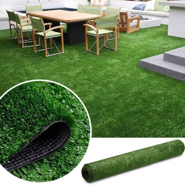 Artificial turf, professional dog mat large turf outdoor carpet terrace pet lawn, artificial carpet with drainage holes, 3.28FT * 16.4FT