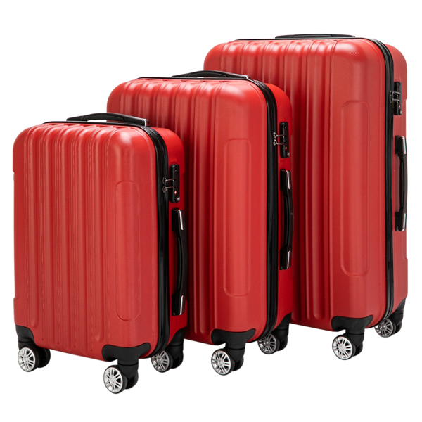 3-in-1 Multifunctional Large Capacity Traveling Storage Suitcase Luggage Set Red