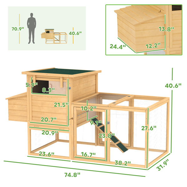 Wooden Chicken Coop 