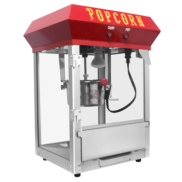 Bar Style Popcorn Machine, 4-Ounce Popcorn Maker Popper, Red 