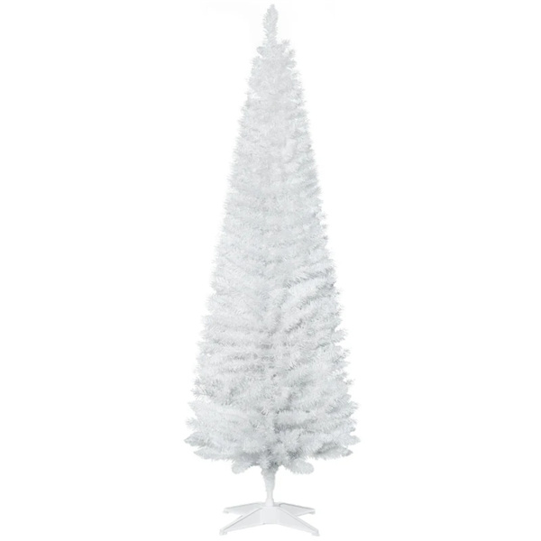 6 foot white Christmas tree with bracket