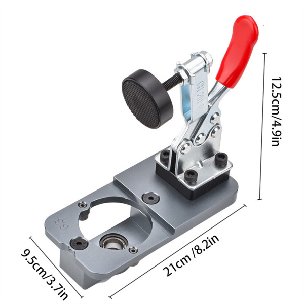 1 PC Silver Drilling Fixture, Guide Hinge, Drilling Guide, Woodworking Tool, Hole Opener, Locator, Door Cabinet