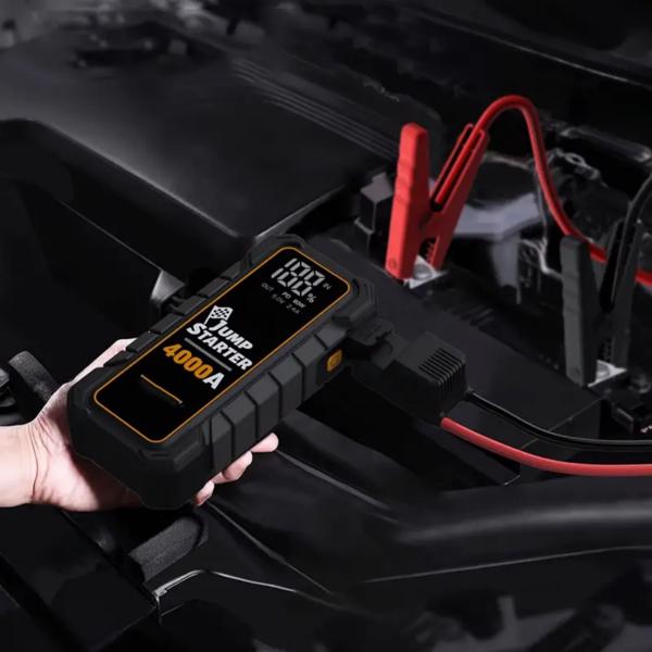 20000mAh 12V Car Battery Jump Starter 4000 Peak Amp USB Fast Charging LED Light