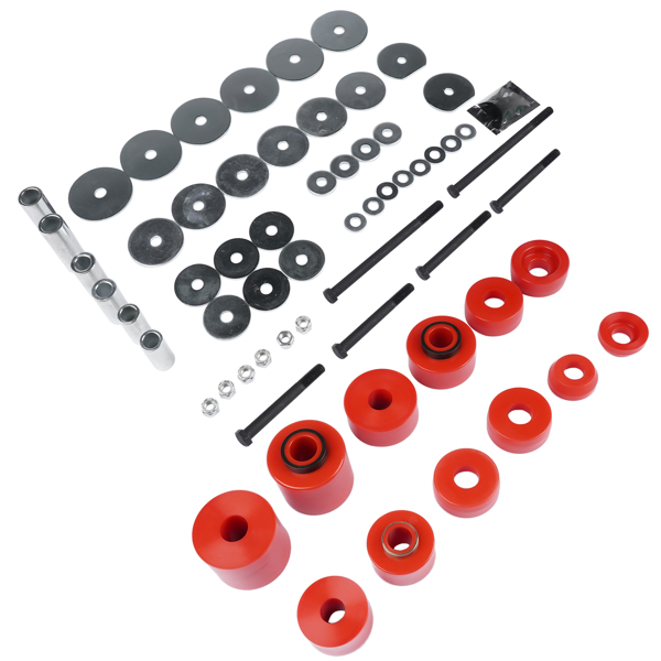 4.4123R Body Cab Mount Bushing Set For Ford F-150/F250/F350 1980-98 2WD 4WD Red