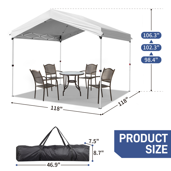 10X10ft  Outdoor canopy White