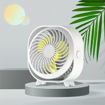 New desktop small fan Rechargeable desktop fan Portable office student dormitory home mini fan Mute(Random color)