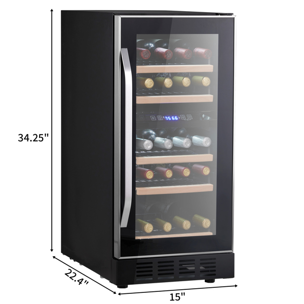 ZOKOP Dual Zone Wine and Beverage Refrigerator, 26 Bottle Wine Fridge with Independent Temperature Control & Glass Door, Built-in/Freestanding/Under Counter Wine Cooler Chiller for Wine Champagne Beer