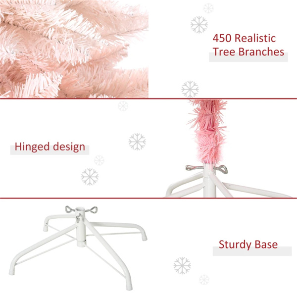 5 foot pink artificial Christmas tree