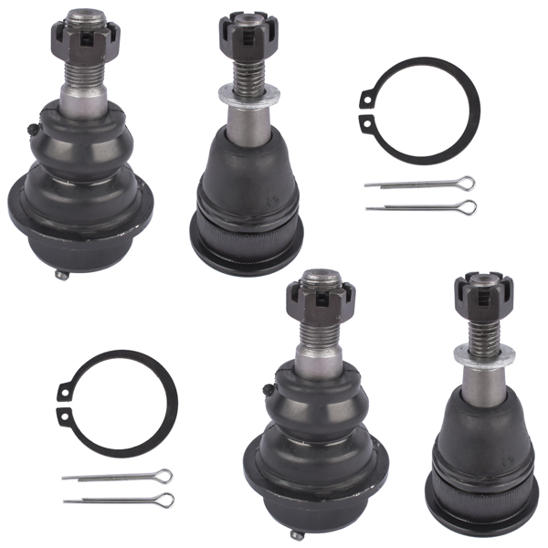 球头套件 Lower + Upper Ball Joint (Control Arm) Fit for Chevy Silverado GMC Sierra 2500HD 3500HD Truck 2001-2010 KR6693 KR6696-3